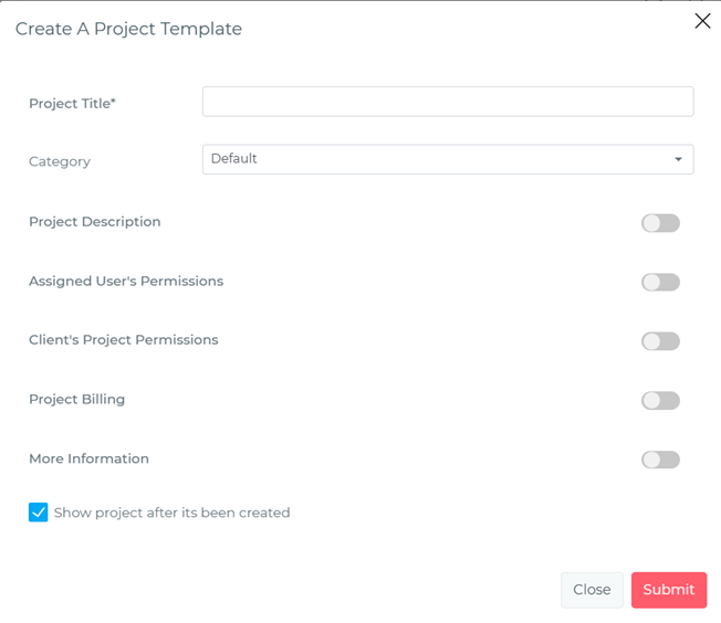 Using Project Template
